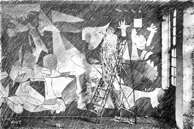 picasso working on guernica original photo dora maar 1937 